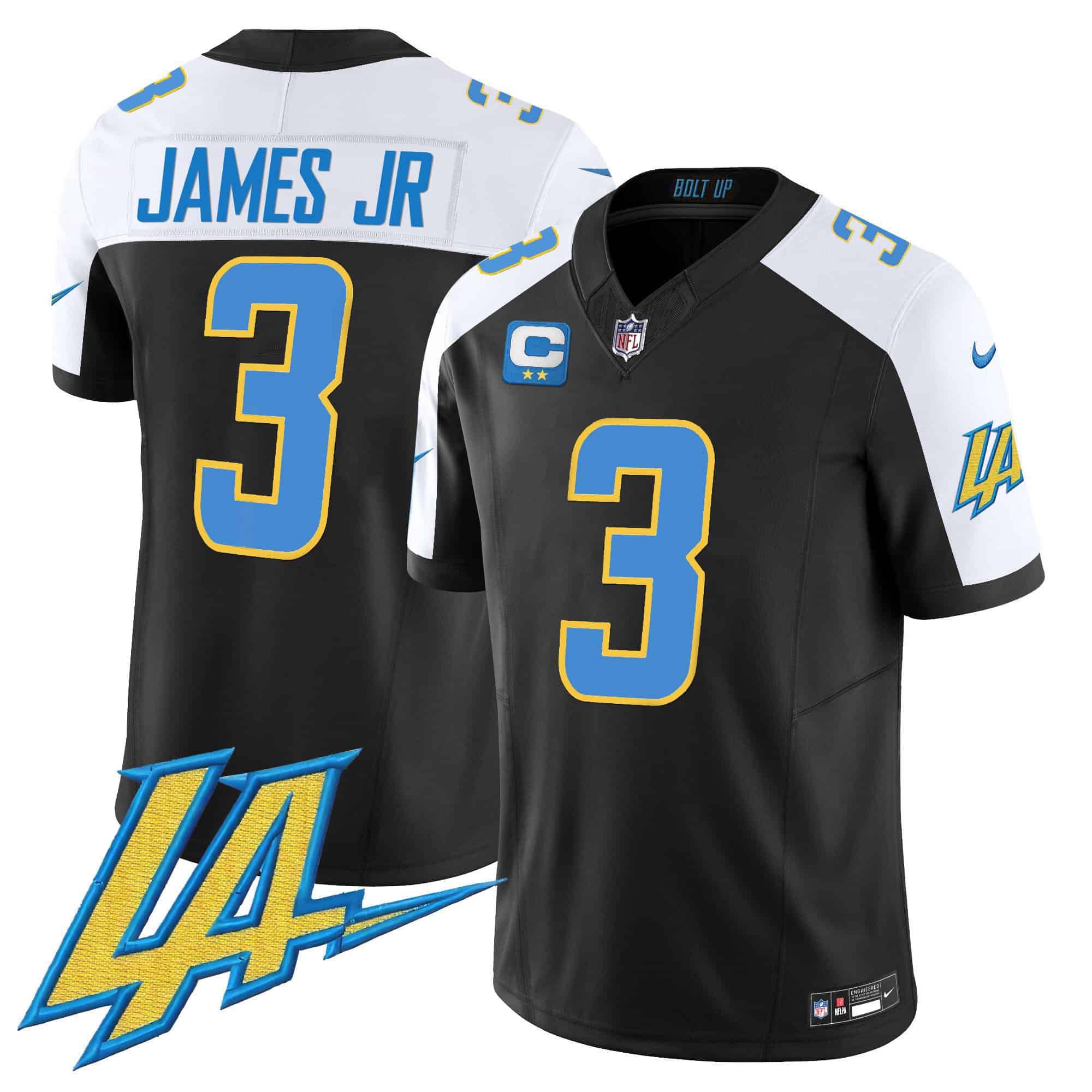 Men Los Angeles Chargers #3 James jr Black 2024 Nike Vapor Limited NFL Jersey->indianapolis colts->NFL Jersey